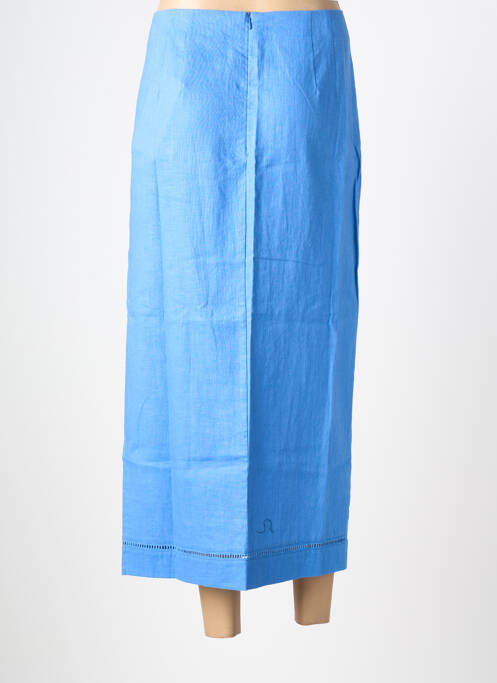 Jupe longue fermeture zippée au dos bleu GRACE & MILA femme