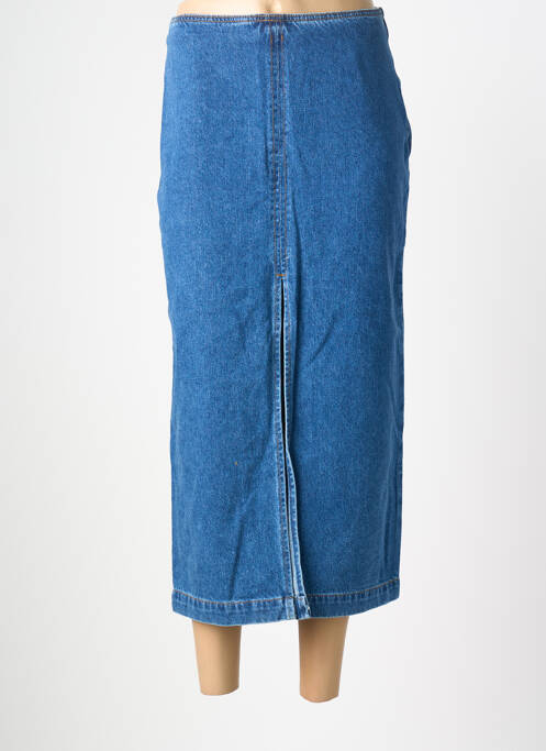 Jupe longue coupe droite bleu RUE MAZARINE femme