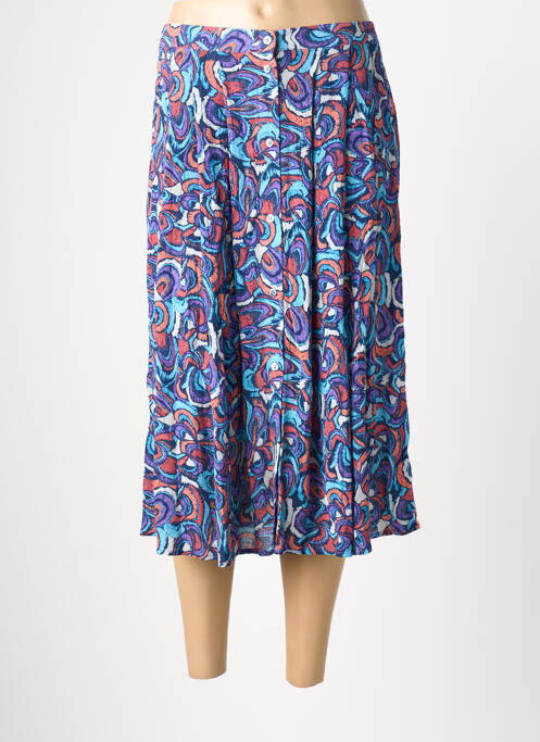 Jupe mi-longue taille élastique violet RUE MAZARINE femme