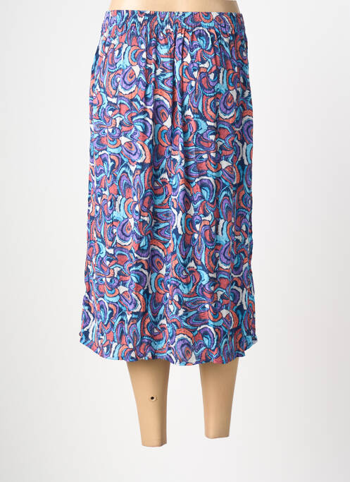 Jupe mi-longue taille élastique violet RUE MAZARINE femme