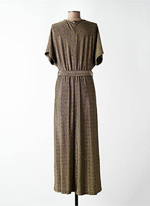 Robe longue manches courtes manches courtes or GRACE & MILA femme