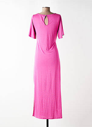 Robe mi-longue manches courtes manches courtes rose GRACE KARIN femme