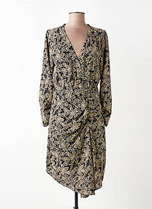 Robe courte manches longues manches longues noir SEE U SOON femme