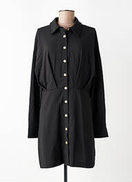 Robe courte manches longues manches longues noir LAURE + MAX femme