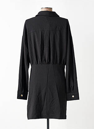 Robe courte coupe fluide manches longues noir LAURE + MAX femme