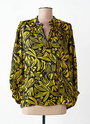 Blouse imprimé fleurs manches 3/4 jaune SEE U SOON femme