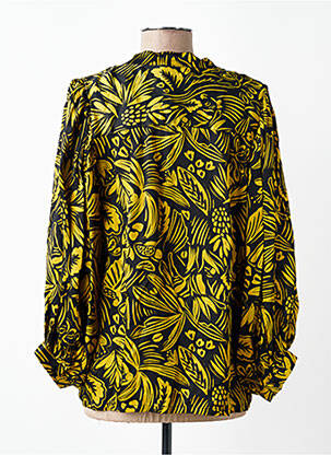 Blouse imprimé fleurs manches 3/4 jaune SEE U SOON femme