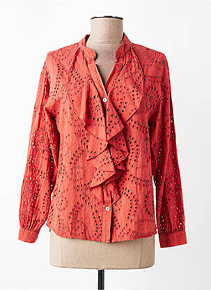 Chemise manches courtes coupe cintrée orange PAKO LITTO homme