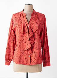Chemise manches courtes coupe cintrée orange PAKO LITTO homme