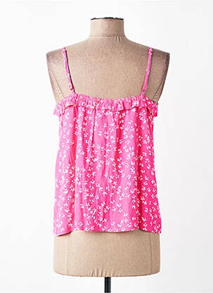 Top tissage crêpe fines bretelles rose GRACE & MILA femme