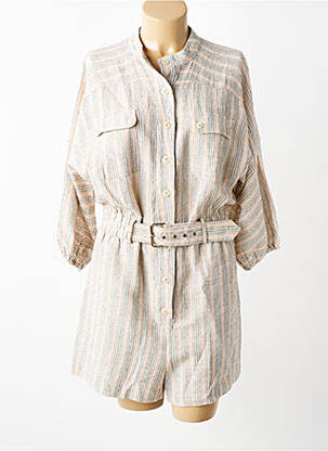 Combishort poches manches 3/4 beige RUE MAZARINE femme