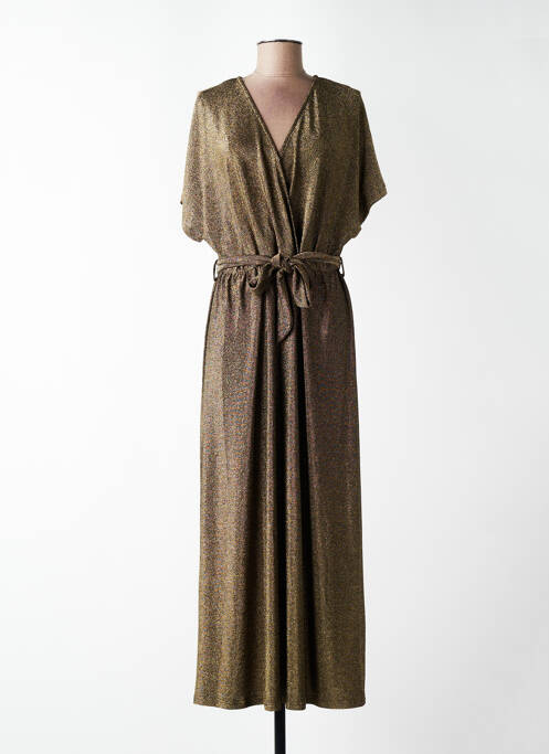Robe longue manches courtes manches courtes or GRACE & MILA femme