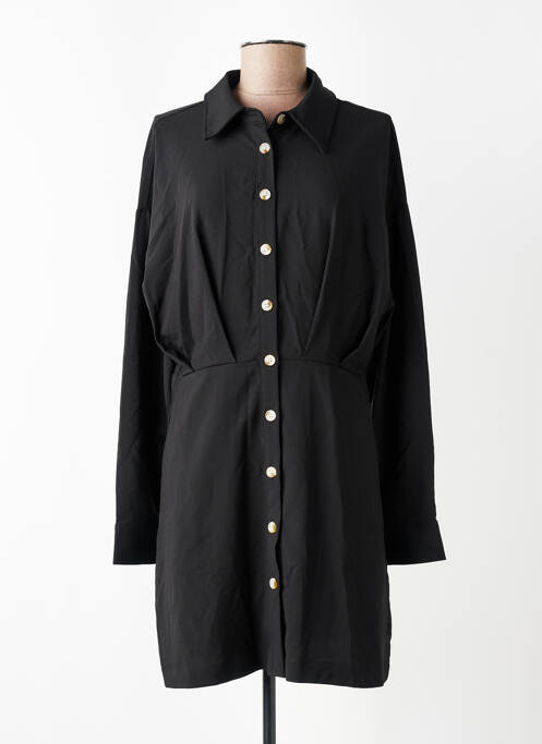 Robe courte manches longues manches longues noir LAURE + MAX femme