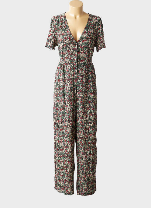 Combi-pantalon fermeture boutonnée sur le devant manches courtes noir GRACE & MILA femme
