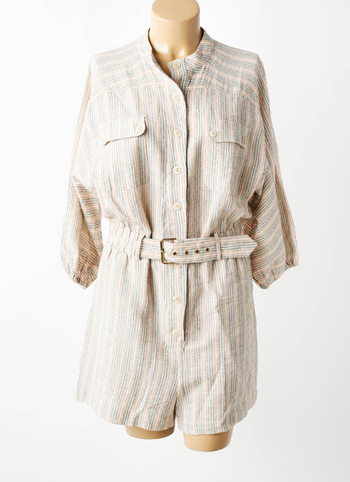 Combishort poches manches 3/4 beige RUE MAZARINE femme