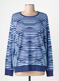 Pull col rond manches longues bleu SIGNATURE femme