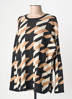 Pull col rond manches longues noir SIGNATURE femme