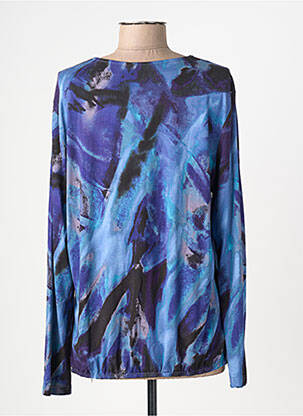 T-shirt manches longues manches longues bleu SIGNATURE femme