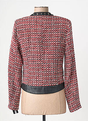 Veste casual col rond rouge EXTENZO PARIS femme