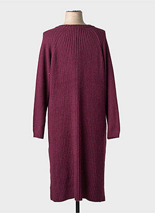 Robe pull coupe droite manches longues violet CISO femme