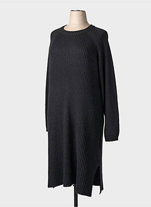 Robe pull coupe droite manches longues noir CISO femme