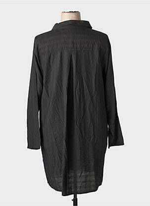Robe mi-longue manches longues manches longues noir CISO femme