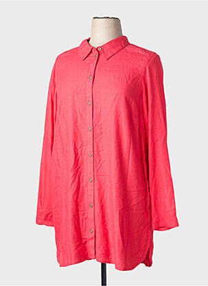 Chemisier coupe droite manches longues rouge CISO femme