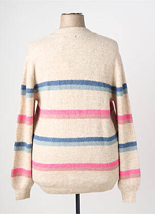 Pull coupe droite manches longues beige JENSEN femme