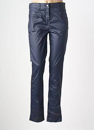 Pantalon slim stretch taille normale bleu DELAHAYE femme
