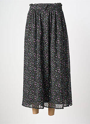 Jupe longue tissage crêpe noir MOLLY BRACKEN femme