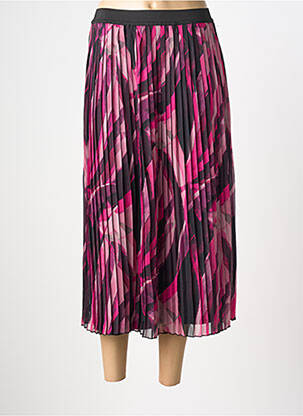 Jupe longue tissage crêpe noir SIGNATURE femme
