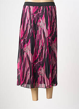 Jupe longue tissage crêpe noir SIGNATURE femme