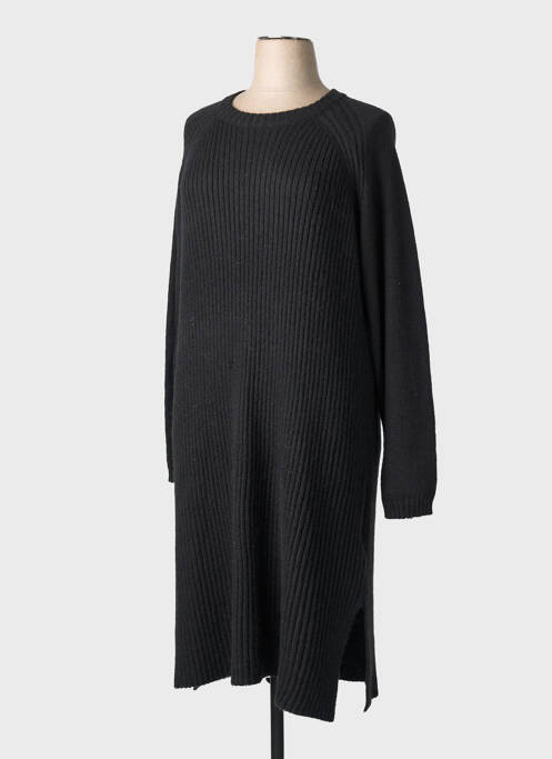 Robe pull coupe droite manches longues noir CISO femme