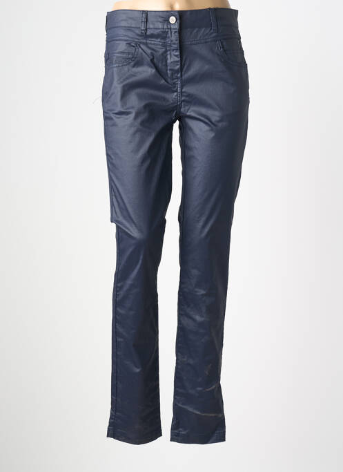 Pantalon slim stretch taille normale bleu DELAHAYE femme