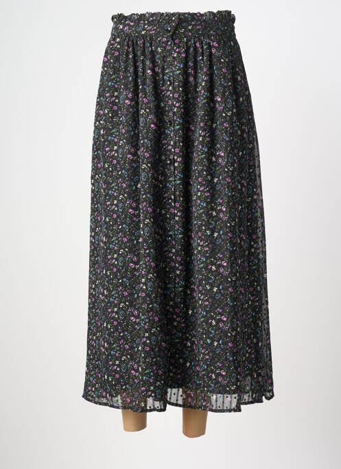 Jupe longue tissage crêpe noir MOLLY BRACKEN femme