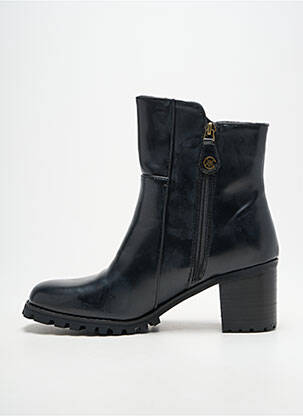 Bottines/boots tissage satiné talon de 4 à 6cm noir CHATTAWAK femme