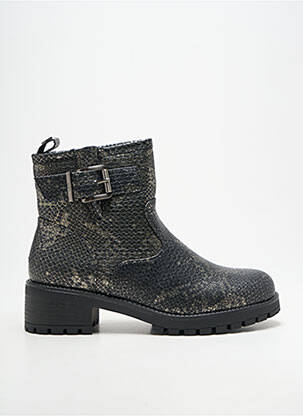 Bottines/boots tissage satiné talon de 4 à 6cm noir LPB femme