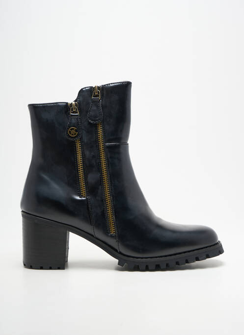 Bottines/boots matière lisse talon de 4 à 6cm noir CHATTAWAK femme