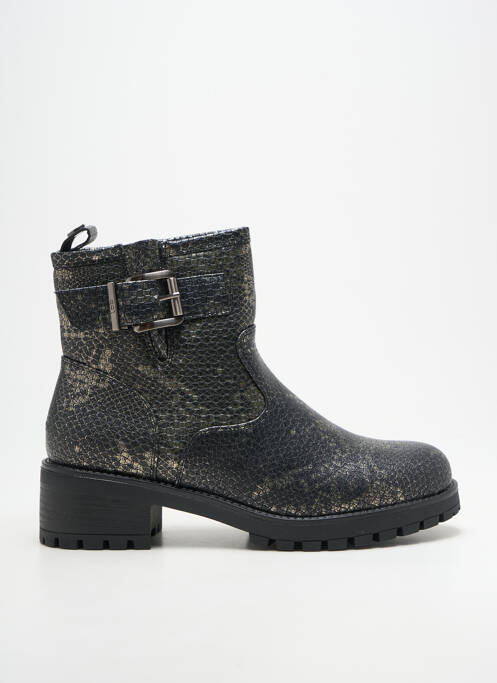 Bottines/boots tissage satiné talon de 4 à 6cm noir LPB femme