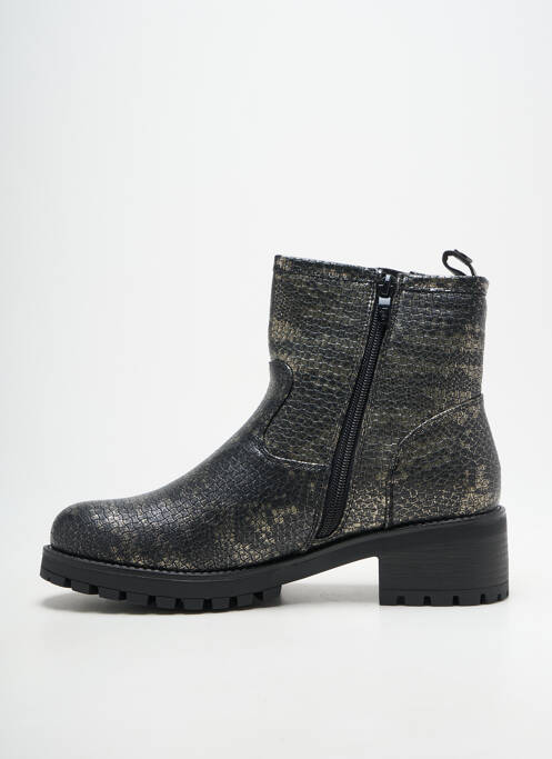 Bottines/boots tissage satiné talon de 4 à 6cm noir LPB femme