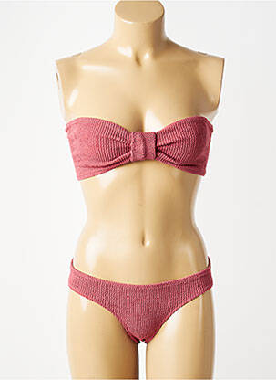 Maillot de bain 2 pièces stretch haut bandeau rose SORBET ISLAND femme