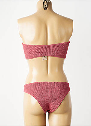 Maillot de bain 2 pièces stretch haut bandeau rose SORBET ISLAND femme