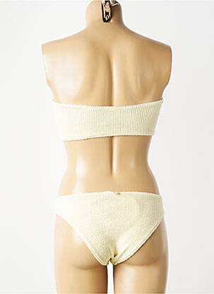 Maillot de bain 2 pièces stretch haut bandeau beige SORBET ISLAND femme
