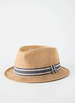 Chapeau imprimé rayures bleu STETSON homme