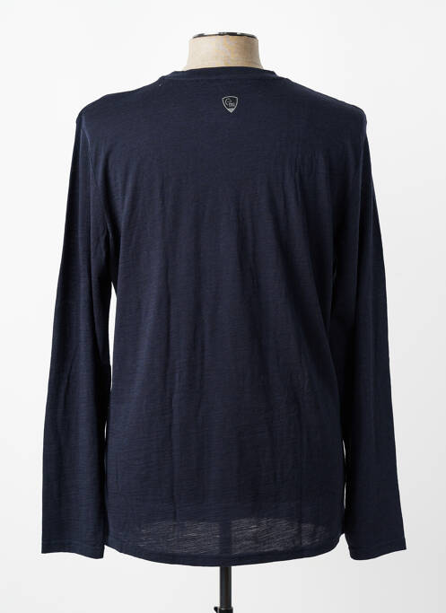 T-shirt coupe droite manches longues bleu EQUITHEME homme