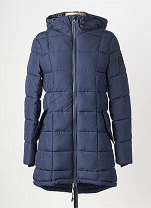Doudoune manches longues a capuche bleu fonce GAZE femme