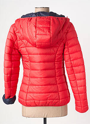 Doudoune manches longues a capuche rouge GAZE femme
