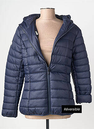 Doudoune manches longues a capuche bleu GAZE femme