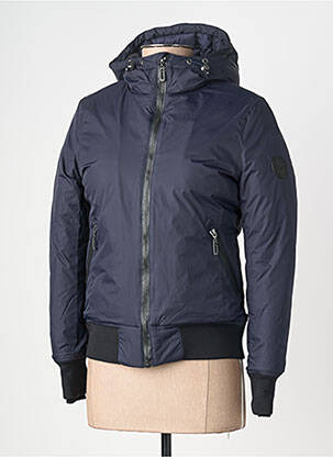 Doudoune manches longues a capuche bleu GAZE femme