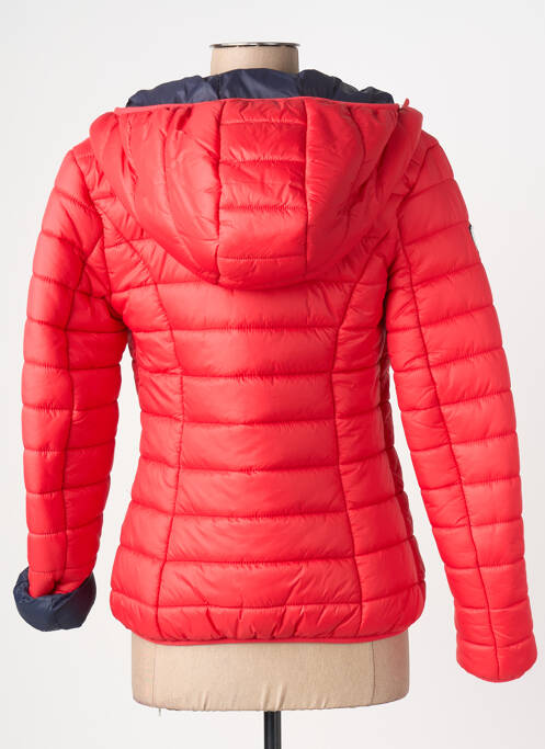 Doudoune manches longues a capuche rouge GAZE femme